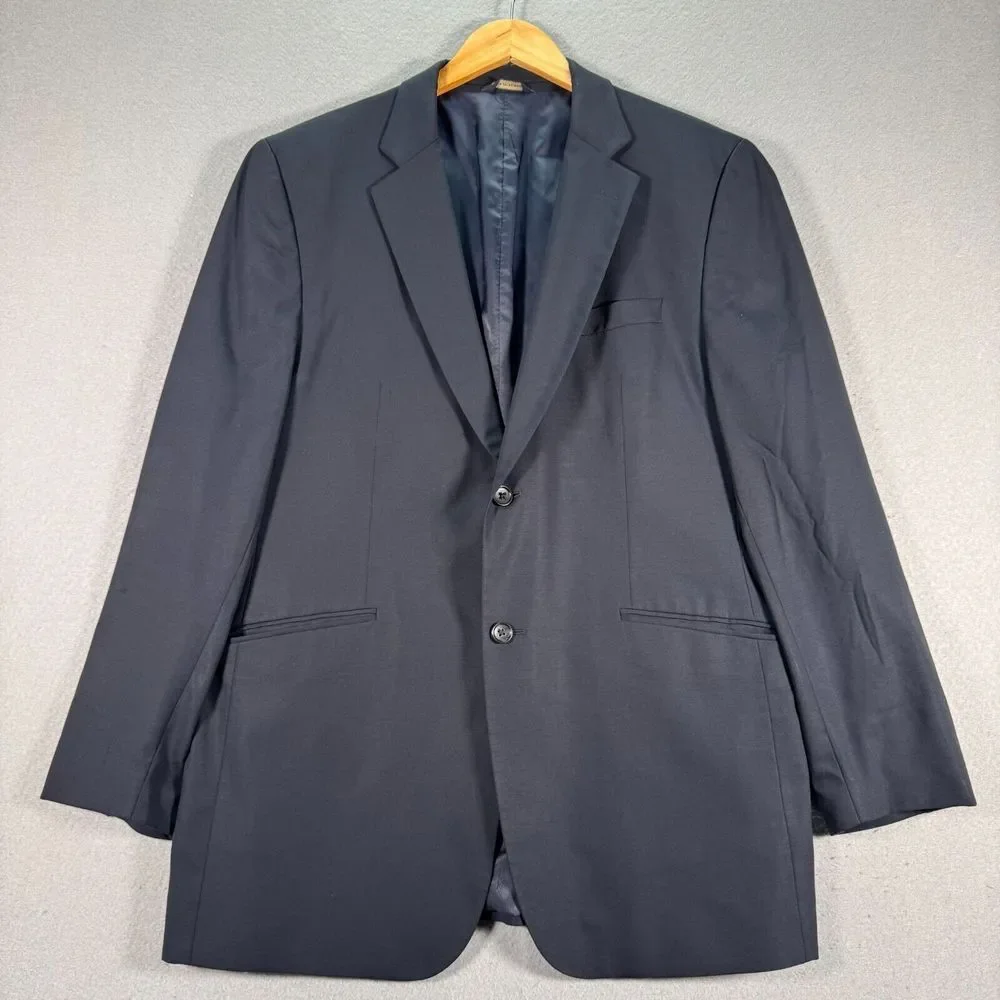 Vintage Banana Republic Blazer Mens‎ 40R Blue Sports Coat Jacket 2 Button Wool